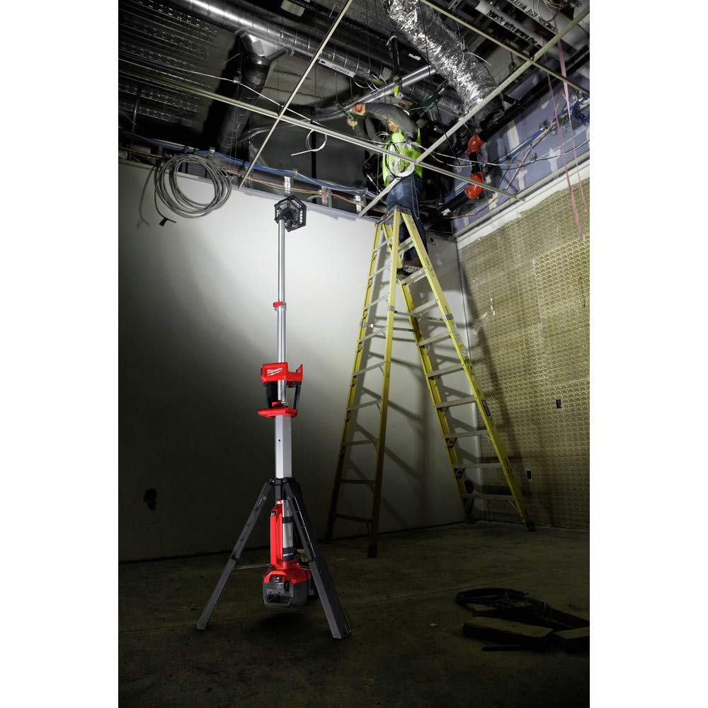Milwaukee M18 Rocket dual power tower light for indoor and outdoor use