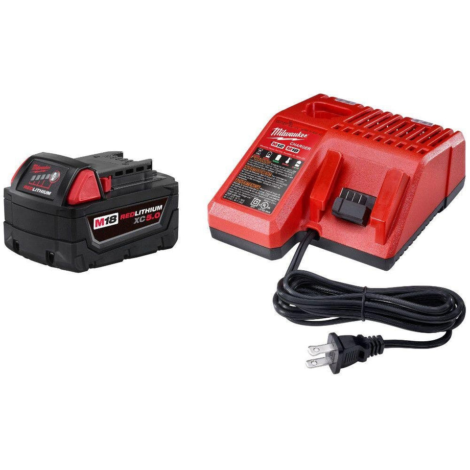 Milwaukee M18 XC5 battery pack with extended capacity powering tools all day