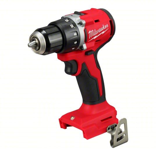 Milwaukee M18 Compact Brushless 1/2-Inch Drill/Driver in action for overhead work.