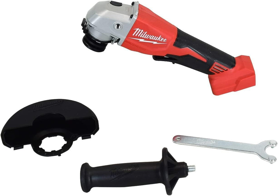 Milwaukee M18 TRADE grinder body, ready for controlled cutting tasks.