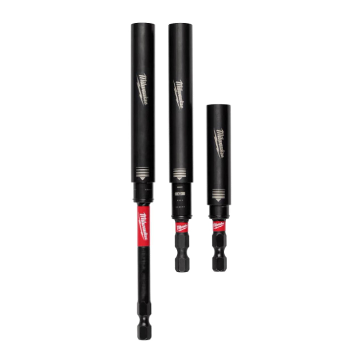 Milwaukee Magnetic DRV Guid Set 3P showing magnet-assisted fastener guidance for easier driving