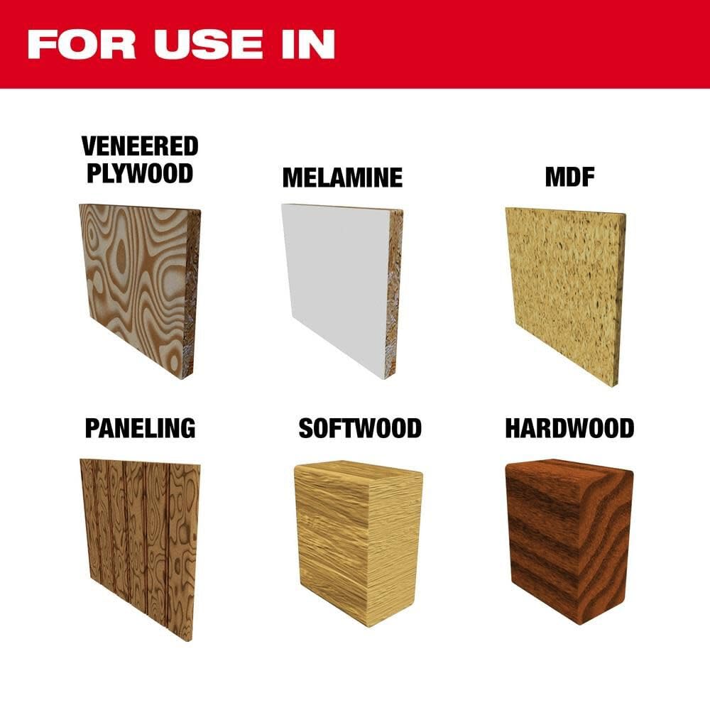 Milwaukee melamine MDF veneered plywood cutting blade clean panels