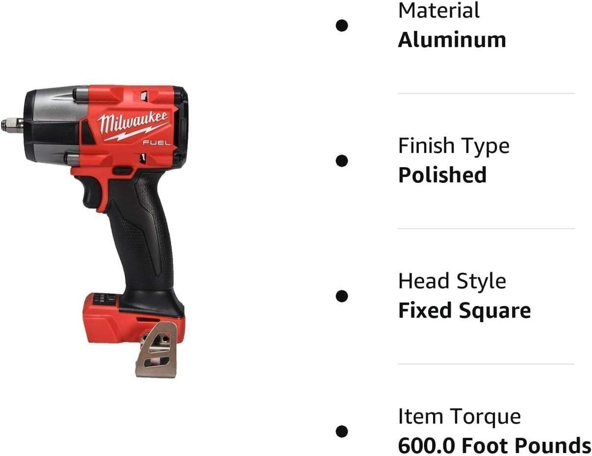 MILWAUKEE mid-torque impact wrench in use in a tight space for fast fastening.