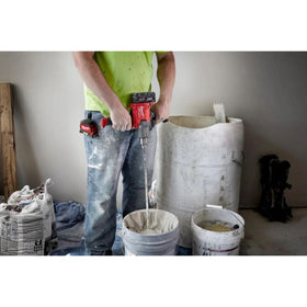 Milwaukee Mud Mixer 8.5-inch basket diameter covers large batches.
