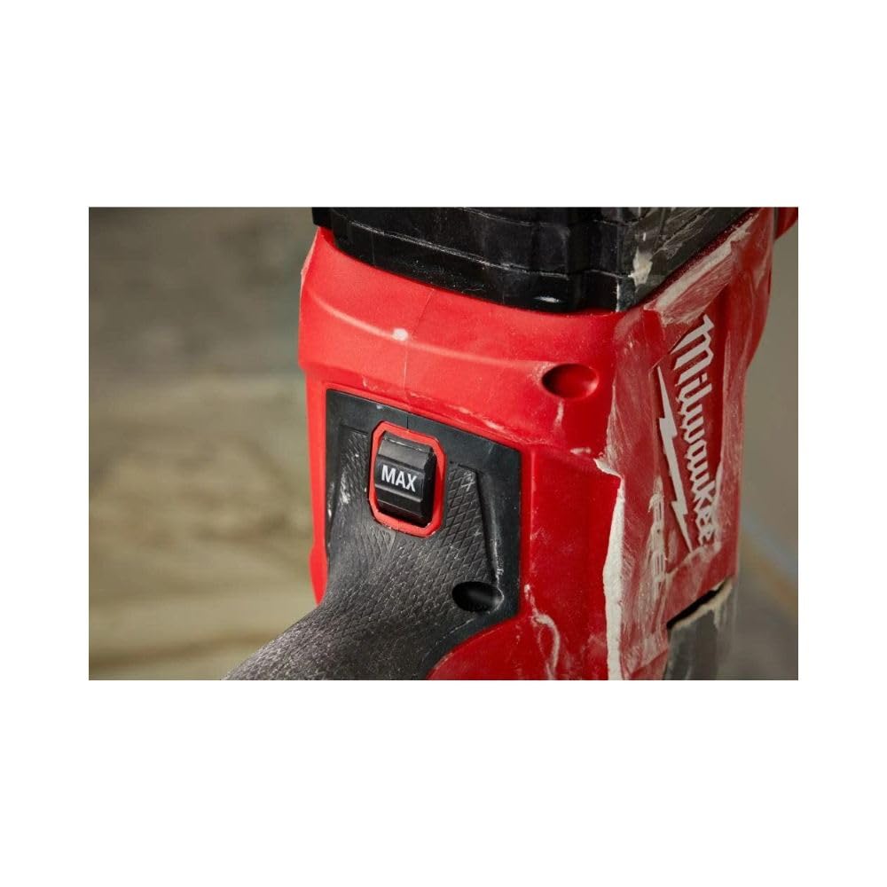 Milwaukee Mud Mixer dual handles provide ergonomic control during mixing.