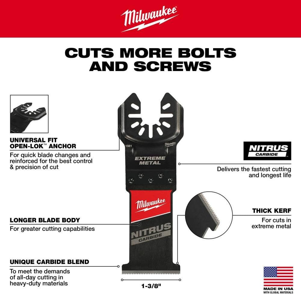 Milwaukee NITRUS Carbide Extreme metal shavings after drilling