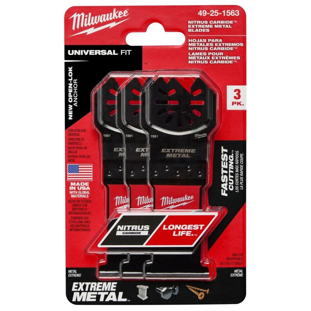 Milwaukee NITRUS Carbide Extreme tip close-up for precise metal drilling