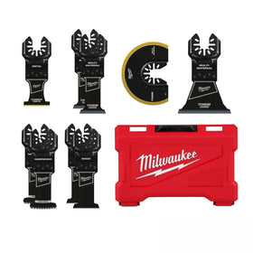 Milwaukee Open-Lok 9pc blade kit in a durable case for versatile cutting tasks.