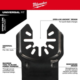 Milwaukee Open-Lok blades in packaging illustrating kit contents.