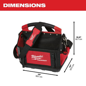 Milwaukee Packout padded shoulder strap offers comfortable transport