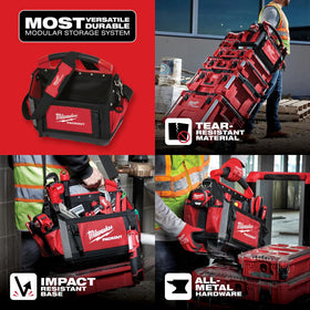 Milwaukee Packout two zippered pockets provide quick-access storage