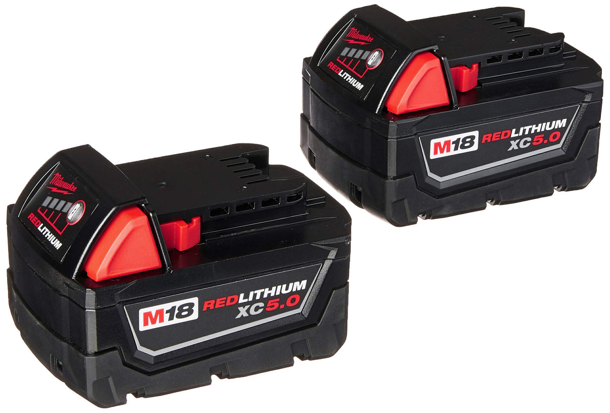 Milwaukee RedLITHIUM XC5.0 battery pack exterior built for durability