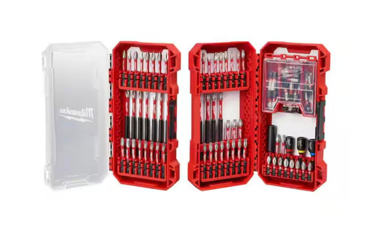 Milwaukee SHOCKWAVE 100-piece bit set for high-torque impact driving and longer bit life