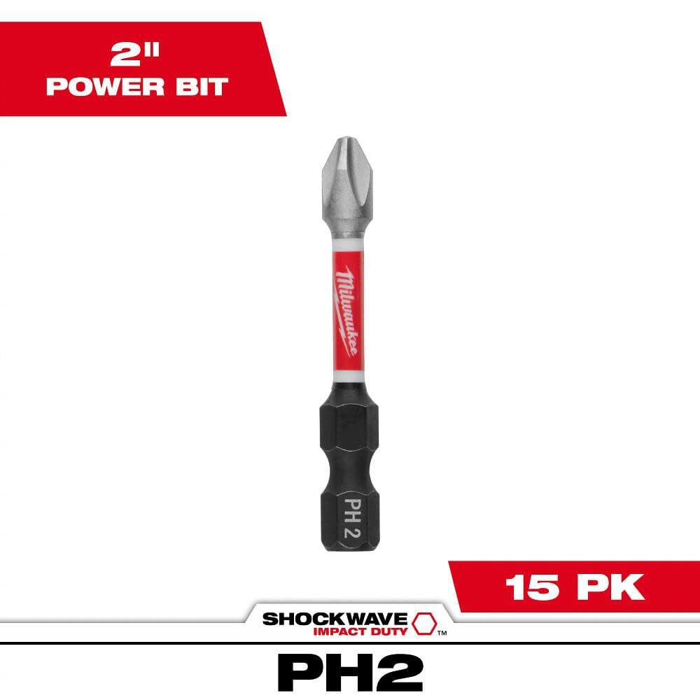 Milwaukee Shockwave 15pc contractor pack front view emphasizes comprehensive kit for professionals
