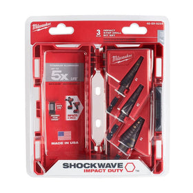 Milwaukee SHOCKWAVE 3/16–1/2 in step bit for fast, precise holes