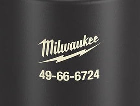 Milwaukee Shockwave socket markings; wear-resistant diameter indicators for quick size checks.