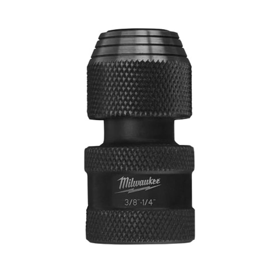 Milwaukee Shockwave 3/8‑inch square to 1/4‑inch hex adapter for durable impact use.