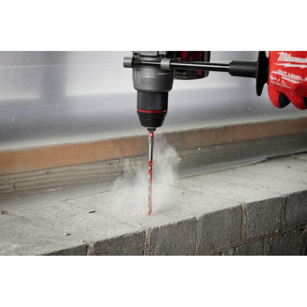 Milwaukee Shockwave 4x faster drilling with carbide bits.
