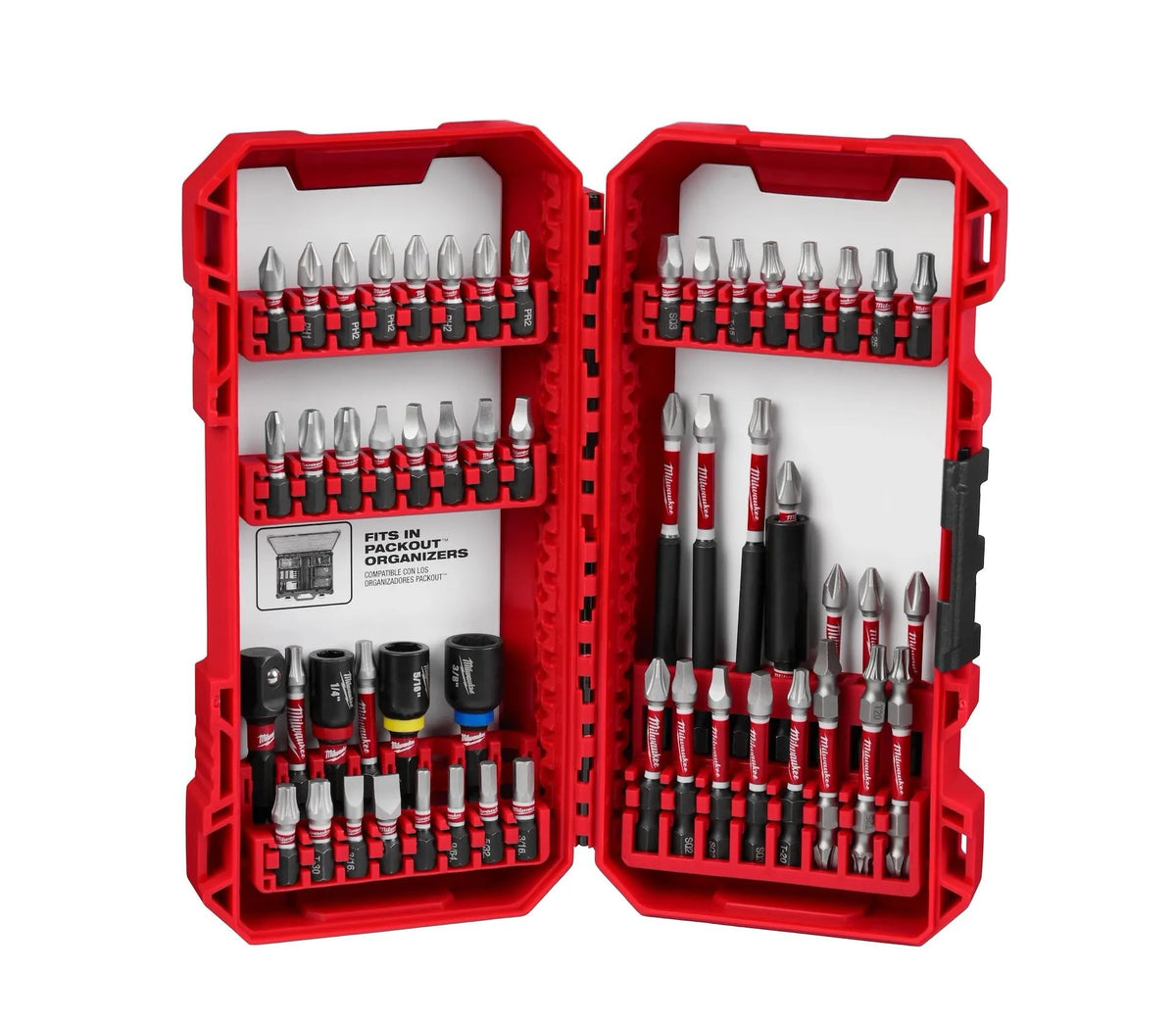 Milwaukee Shockwave 54-piece driver bit set for high-torque impact use and long wear