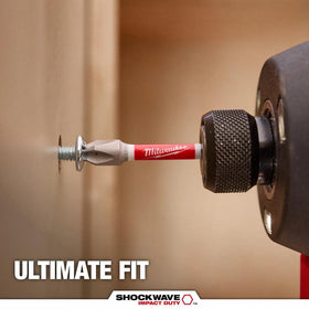 Milwaukee Shockwave heavy-duty steel bits withstand demanding jobs longer