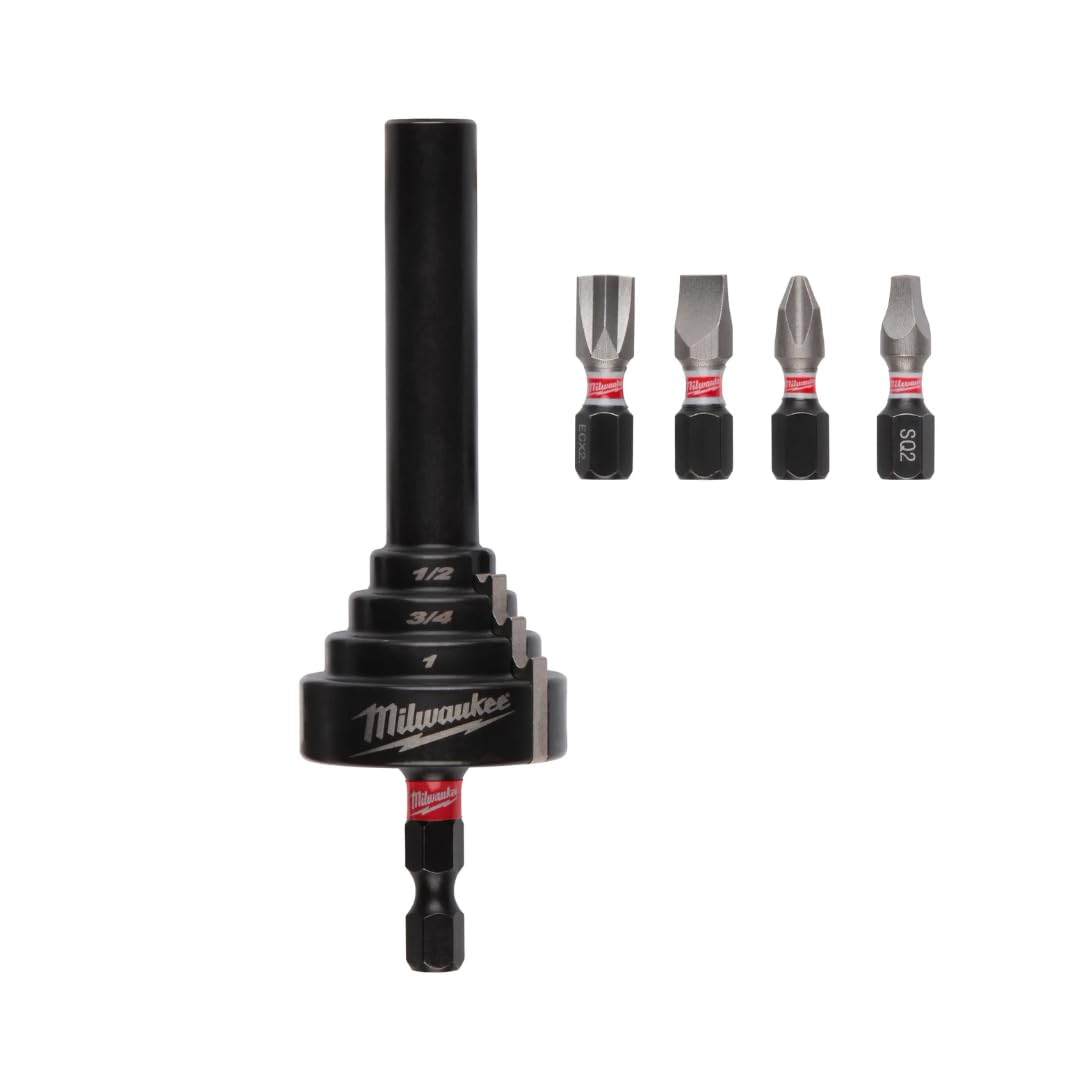 Milwaukee Shockwave conduit reaming bit holder keeps bits organized and ready for quick on-the-job use