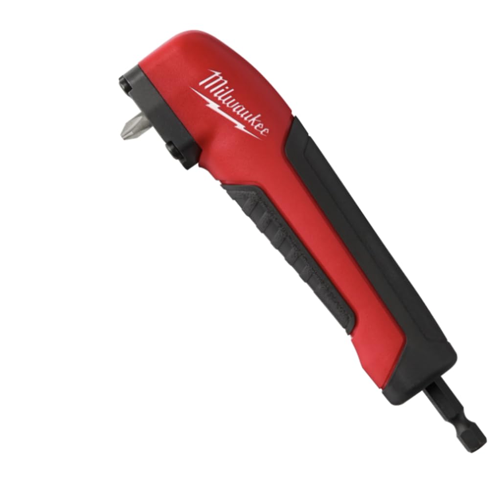 Milwaukee Shockwave Right Angle Adapter enabling tight-space access with durable high-torque performance.