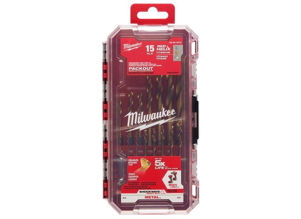 Milwaukee Shockwave Titanium drill bit kit cover and case for organized storage