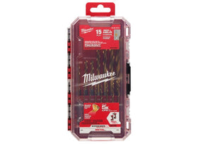 Milwaukee Shockwave Titanium drill bits arranged by size for precise starts