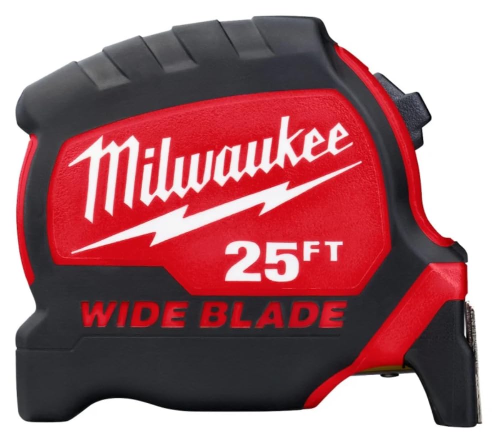 Milwaukee Tape MEAS Wide BLD with a wide blade for easy readings and 25 ft measurements
