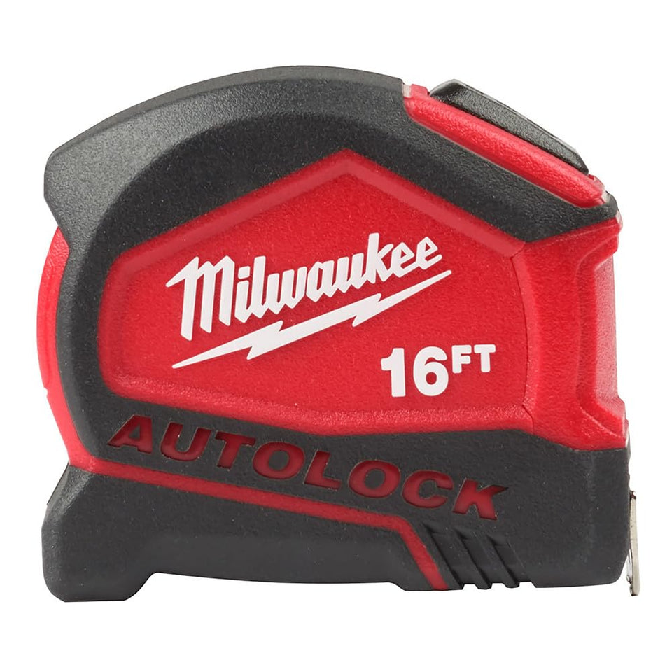 Milwaukee AutoLock 16ft extended blade for precise layouts on large projects.