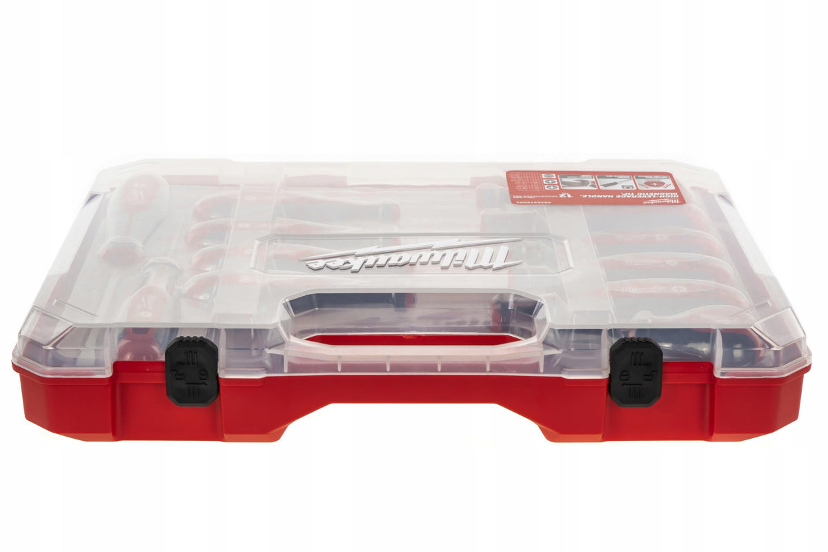 Milwaukee in-use screwdriver shown for efficient on-site tasks.