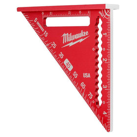 Milwaukee Trim Square with 1/8-inch scribe notches for precision.