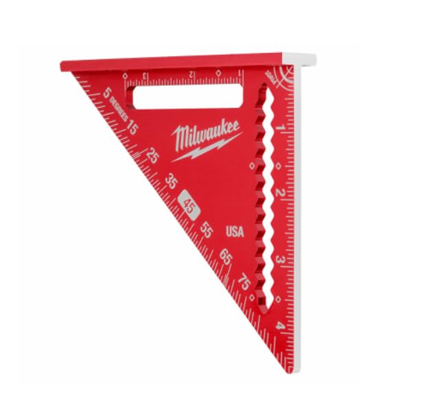 Milwaukee Trim Square enables quick marks in tight spots during layout.