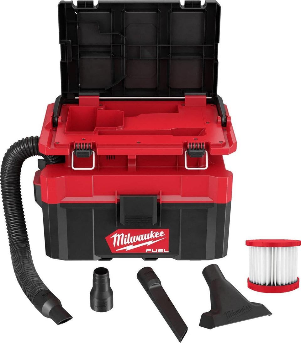 Milwaukee 0970-20 wet/dry vacuum for garage and workshop cleanup.