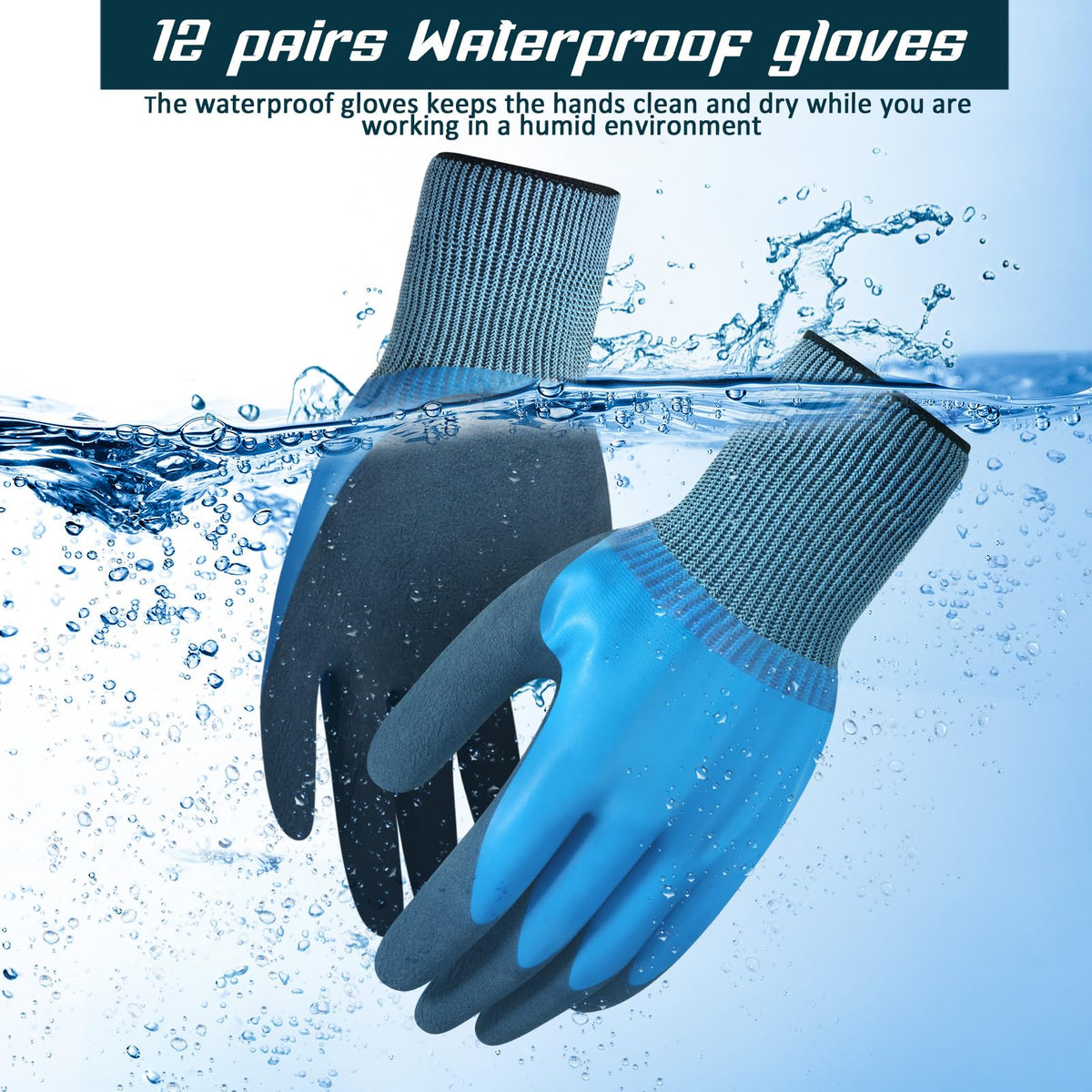 Mimorou latex-coated gloves offer waterproof protection for liquids