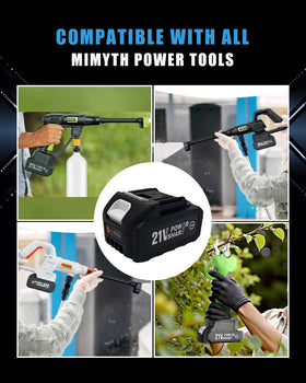 MIMYTH 21V battery value pack highlights affordable, long-lasting power.