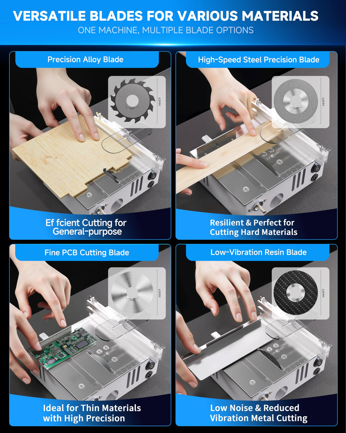 MIMYTH portable mini table saw compact design for small workshops