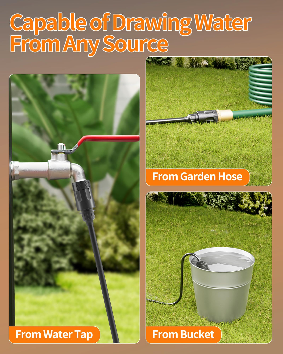 MIMYTH weighted filter draws water from buckets or natural sources.
