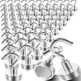 MIN CI 68-pack magnetic hooks hold up to 25 lbs vertically for sturdy storage