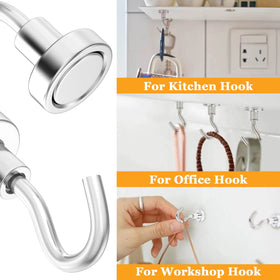 MIN CI easy-install magnetic hooks attach to metal surfaces without drilling