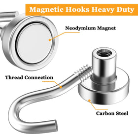 MIN CI heavy-duty magnetic hooks stay strong on metal surfaces over time