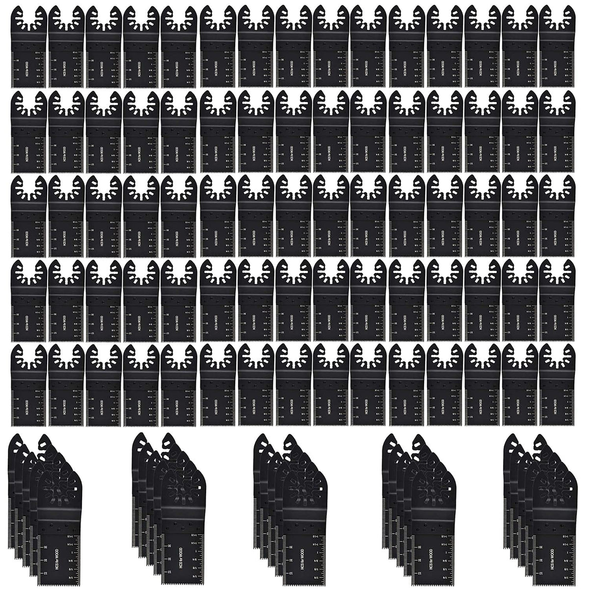 MinCHI257 universal oscillating blades kit with 100 blades for versatile wood cuts