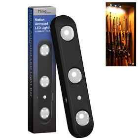 MIND&ACTION Gun Safe Lights with 12 LEDs brighten a shelf for quick access