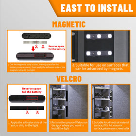 MIND&ACTION Gun Safe Lights mounted with screws on wood surface