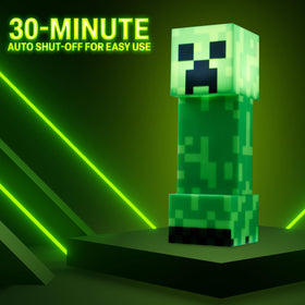 Minecraft Creeper Torch desk decor in a kid's bedroom setup