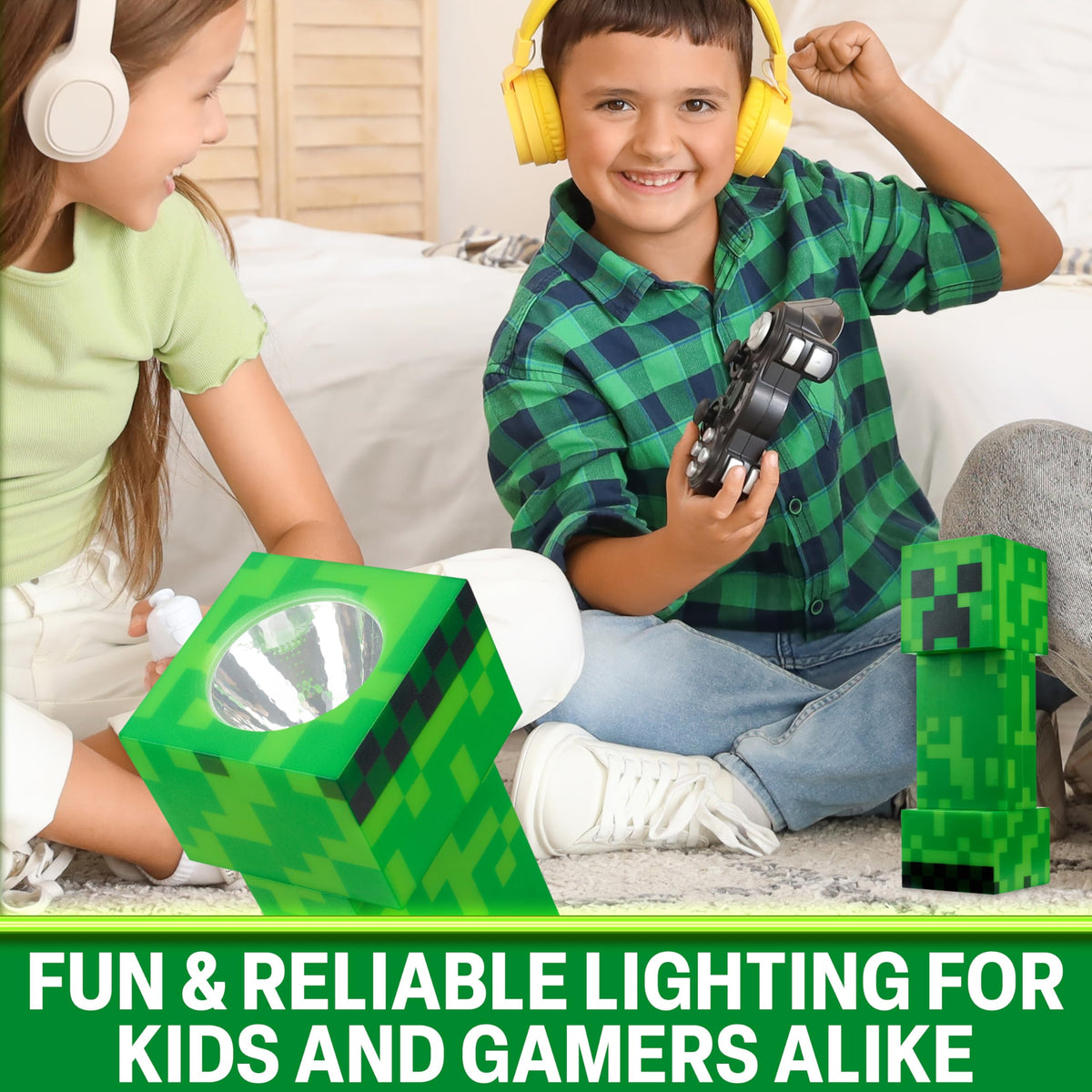 Minecraft Creeper Torch USB and battery power for versatile use