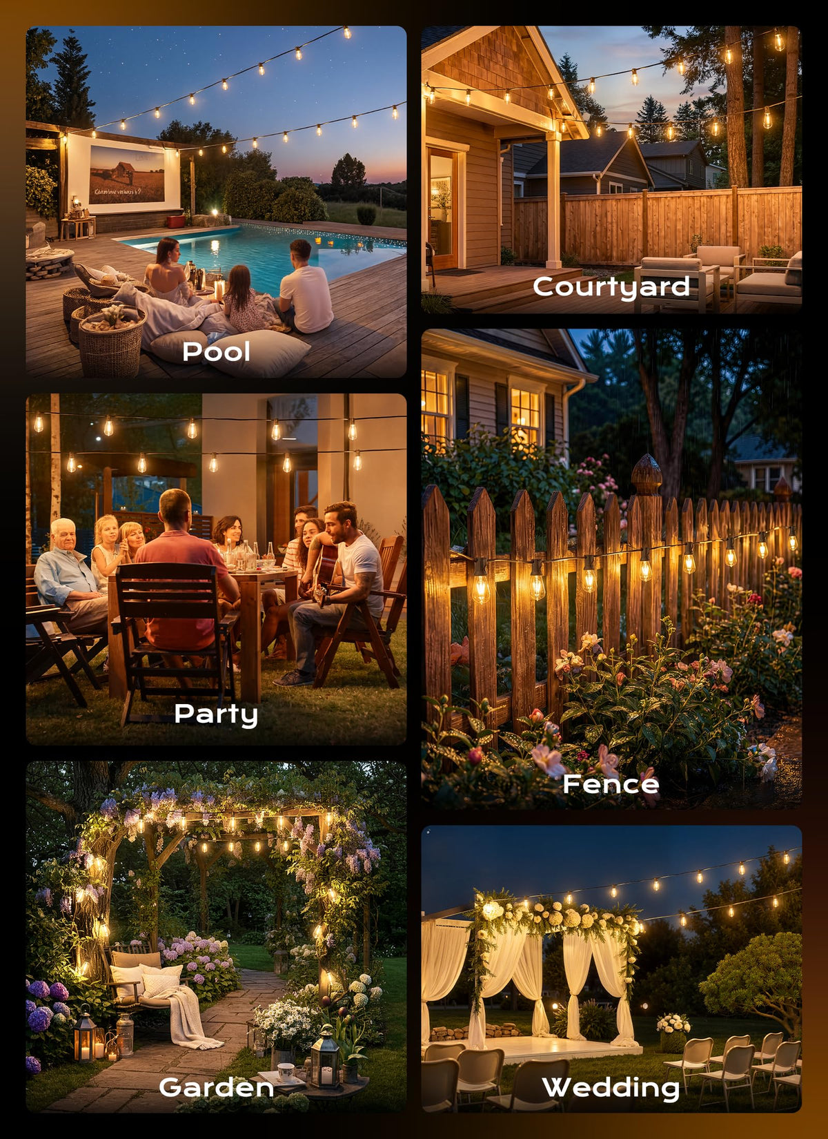 Minetom ambience enhancer for patios and balconies creates inviting evenings.
