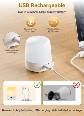Minetom E26 dimmable brightness from soft to bright.