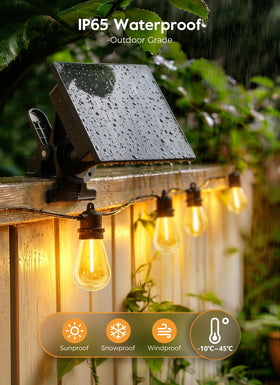 Minetom remote-control lights offer adjustable brightness for outdoor patios.