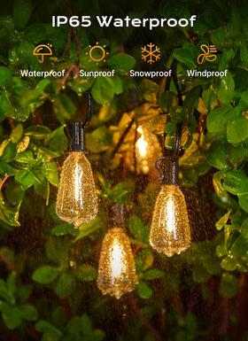 Minetom ST38 LED bulbs are shatterproof for durable outdoor décor.